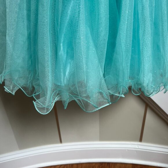 Hanna S Pre- Owned Aqua Mini Party Dress size 8 - Picture 6 of 13